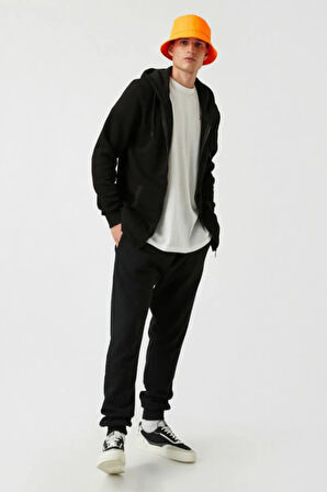 Fermuarlı Sweatshirt Kapşonlu