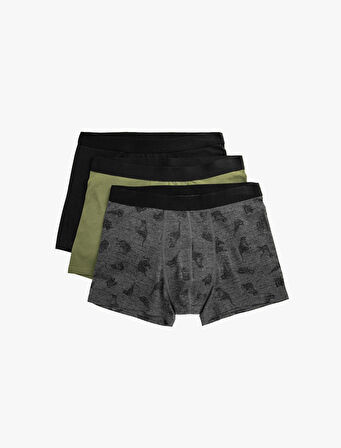 Pamuklu Basic 3'lü Boxer Seti