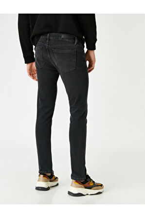 Erkek Siyah Slim Fit Kot Pantolon - Brad Jean