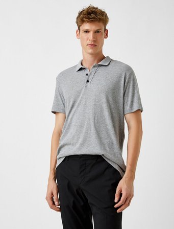Basic Polo Yaka Tişört Pike