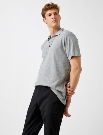 Basic Polo Yaka Tişört Pike