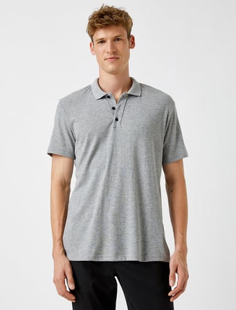 Basic Polo Yaka Tişört Pike