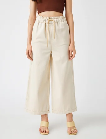 Yüksek Bel Culotte Pantolon