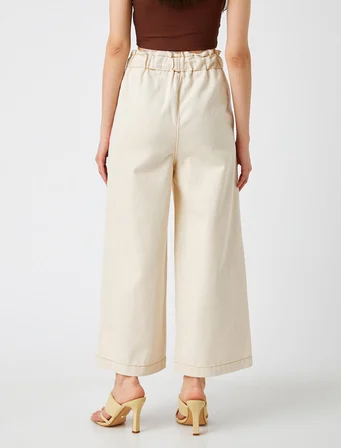 Yüksek Bel Culotte Pantolon