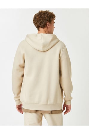 Kırçıllı Fermuarlı Kapşonlu Sweatshirt