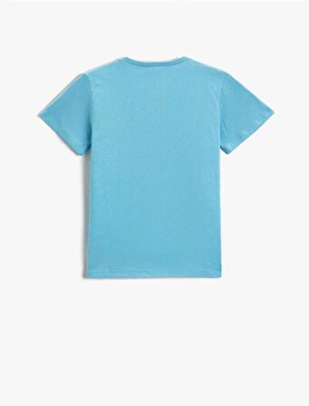 Koton Erkek Çocuk Slogan Baskılı Kısa Kollu Tişört Pamuklu