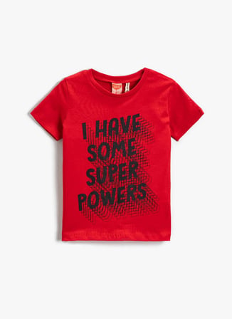 Koton Baskılı Kırmızı Bebek T-Shirt 2YMB18124OK
