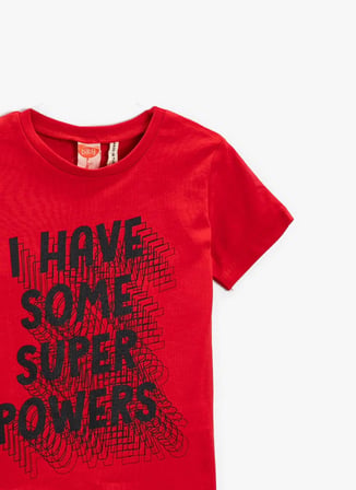 Koton Baskılı Kırmızı Bebek T-Shirt 2YMB18124OK