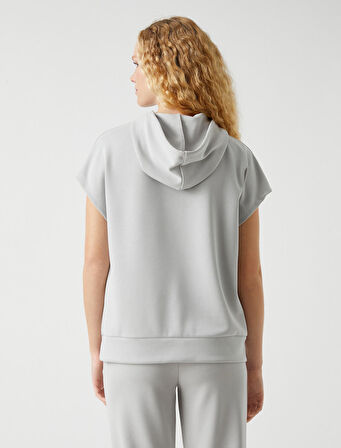 Kısa Kollu Sweatshirt Modal Karışımlı