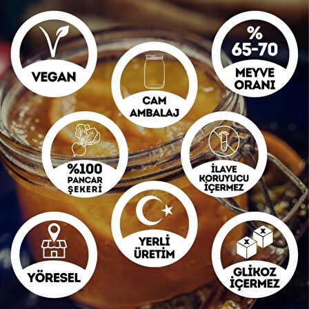 Geleneksel Dilim Portakal Reçeli Cam Kavanoz - 450 Gr. (%65-%70 Meyve Oranı)