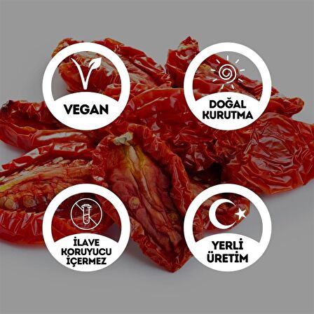 Yeni Mahsül Kuru Domates Kahvaltılık Yemeklik Domates Kurusu - 500 Gr. (Naturel Kurutulmuş)