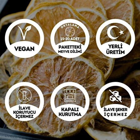 Şekersiz Limon Meyvesi Kurusu Cipsi - 40 Gr. (Yüksek Aroma - Kokteyl Meyvesi - Katkı Koruyucu İçermez)