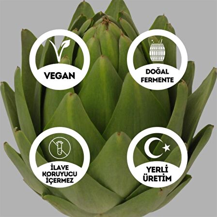 Katkısız Doğal Fermente Enginar Sirkesi Cam Şişe - 500 Ml. (Geleneksel Yöntemle Mayalanmıştır.)