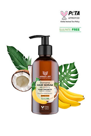 Ashley Joy Yavaş Uzayan Saçlara Özel Niacinamide Ve Vegan Keratin İçeren Banana Saç Serumu 100 ML