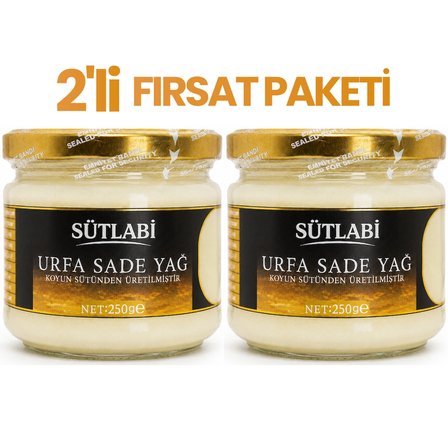 Sade Yağ (Ghee) 250 Gr İkili Paket | %99,5 Saf Koyun Sütü Yağı - Renklendiricisiz, Katkısız, Laktozsuz, Kazeinsiz Saf Altın Yağ