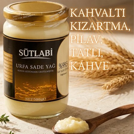 Sade Yağ (Ghee) 580 Gr İkili Paket | %99,5 Saf Koyun Sütü Yağı - Renklendiricisiz, Katkısız, Laktozsuz, Kazeinsiz Saf Altın Yağ
