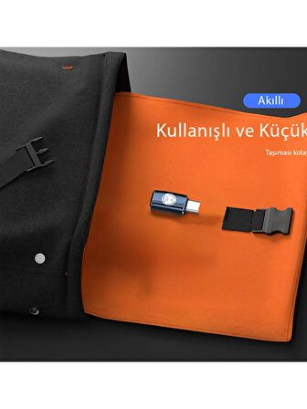 LivX 35W Type C to Lightning iPhone 15 Max Pro Plus Yuva Çevirici Hızlı Şarj Aktarımı OTG Dönüştürücü Koyu Mavi OTGTM-K