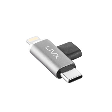 LivX Type C to Lightning/Type C Çevirici Dönüştürücü OTG Adaptör OTGBT