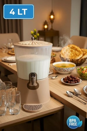 4 Lt Musluklu Su ve Limonata Sebili| Ayaklı Detoks Şerbetlik | Buzdolabı Uyumlu Şerbetlik Limonata Sebili | Toprak