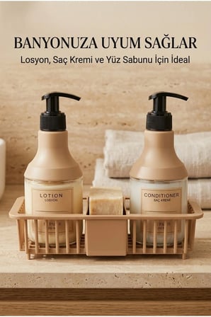 2’li Cam Sıvı Sabunluk Seti | El ve Bulaşık Sabunu Seti | Standlı Banyo Düzenleyici | 250 ML x 2