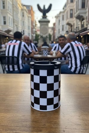 Desenli 2 Adet Metal Kül Tablası | Ev | Araç Kül Tablası | 200 ml | Kokusuz Küllük