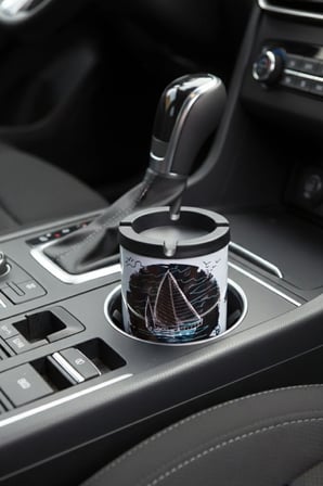 Desenli 2 Adet Metal Kül Tablası | Ev | Araç Kül Tablası | 200 ml | Kokusuz Küllük
