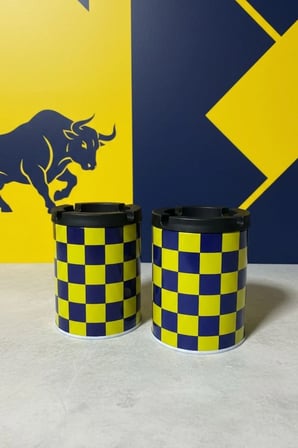 Desenli 2 Adet Metal Kül Tablası | Ev | Araç Kül Tablası | 200 ml | Kokusuz Küllük