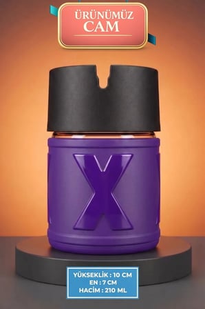 2 Adet X Cam Kokusuz Küllük | Koku Hapseden Kapaklı | Rüzgar Önleyici Kapaklı | Araç ve Ev Kullanımına Uygun | Mor | 210 ML