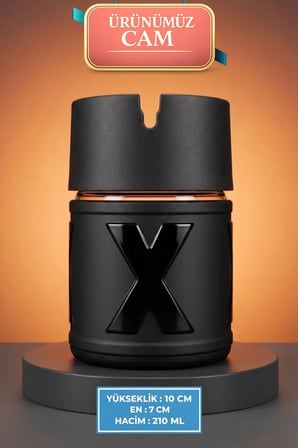 2 Adet X Cam Kokusuz Küllük | Koku Hapseden Kapaklı | Rüzgar Önleyici Kapaklı | Araç ve Ev Kullanımına Uygun | Siyah | 210 ML
