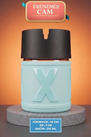 2 Adet X Cam Kokusuz Küllük | Koku Hapseden Kapaklı | Rüzgar Önleyici Kapaklı | Araç ve Ev Kullanımına Uygun | Turkuaz | 210 ML