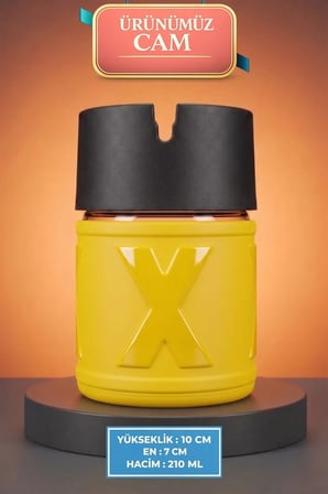 2 Adet X Cam Kokusuz Küllük | Koku Hapseden Kapaklı | Rüzgar Önleyici Kapaklı | Araç ve Ev Kullanımına Uygun | Sarı | 210 ML