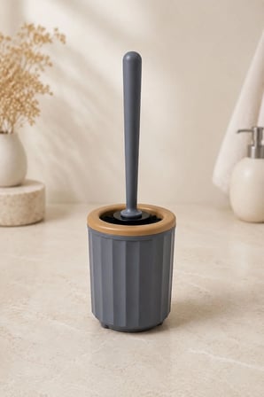 5 Parça Banyo Seti Modern Çizgili Tasarım | Çöp Kovası | Wc Fırçası | Organizer | Sıvı Sabunluk | Diş fırçalık