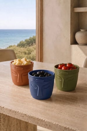 3 Parça Dekoratif Kase Takımı | Çerezlik & Atıştırmalık Sunum Kasesi | BPA Free | Gıda Temasına Uygun
