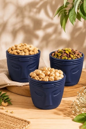 3 Parça Dekoratif Kase Takımı | Çerezlik & Atıştırmalık Sunum Kasesi | BPA Free | Gıda Temasına Uygun