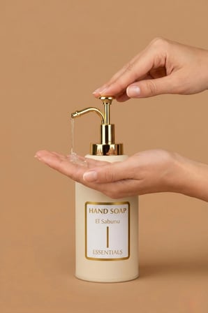 Standlı Sıvı Sabunluk Seti | El Sabunu & Bulaşık Sabunu | Metal Stant | 350 ML | Metal