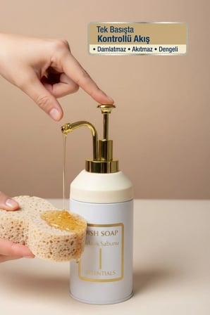 Standlı Sıvı Sabunluk Seti | El Sabunu & Bulaşık Sabunu | Metal Stant | 350 ML | Metal