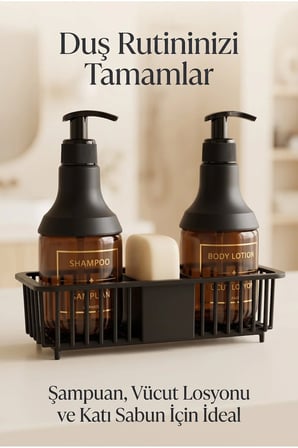 Amber 2’li Cam Sabunluk Seti | El ve Bulaşık Sabunu Seti | Standlı Banyo Düzenleyici | 250 ML x 2