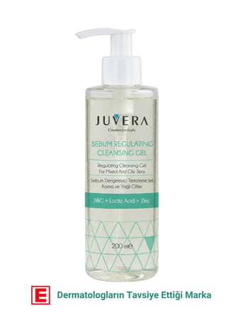 JUVERA  Siyah Nokta Karşıtı Karma ve Yağlı Ciltler İçin Yıkama Jeli - Sebum Regulating Gel 200 ml