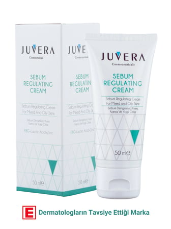 JUVERA  Karma ve Yağlı Ciltler İçin Sebum Dengeleyici - Yağlandırmadan Nemlendiren Krem 50 ml