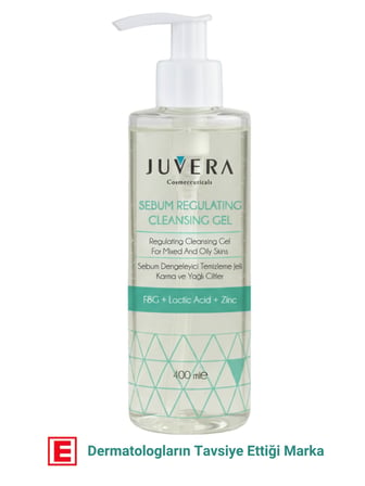 JUVERA  Siyah Nokta Karşıtı Karma ve Yağlı Ciltler İçin Yıkama Jeli - Sebum Regulating Gel 400 ml