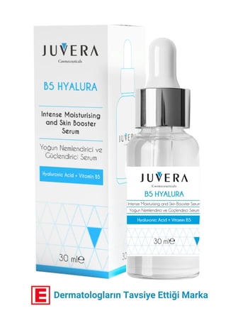 JUVERA  Hyaluronik Asit Serum Vita B5 - Yoğun Nemlendirici ve Cilt Güçlendirici Serum - B5 Hyalura 30 ml