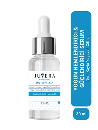 JUVERA  Hyaluronik Asit Serum Vita B5 - Yoğun Nemlendirici ve Cilt Güçlendirici Serum - B5 Hyalura 30 ml