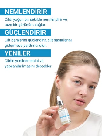 JUVERA  Hyaluronik Asit Serum Vita B5 - Yoğun Nemlendirici ve Cilt Güçlendirici Serum - B5 Hyalura 30 ml