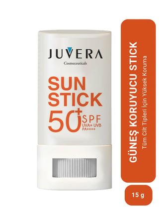Juvera Stick Güneş Koruyucu Krem Tüm Cilt Tipleri Için 50spf Pa++++ 15 gr – tüm cilt tipleri için geniş spektrumlu, stick formda pratik güneş koruyucu Juvera Stick Güneş Koruyucu Krem Tüm Cilt Tipleri Için 50spf Pa++++ 15 gr – tüm cilt tipleri için g