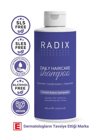 RADIX  Tüm Saç Tipleri Için Tuzsuz Günlük Bakım Şampuanı 400 ML