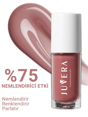 JUVERA  Nemlendirici Etkili Renkli Dudak Parlatıcısı Peach - Lip Gloss Peach 3 in 1 - 5 ml