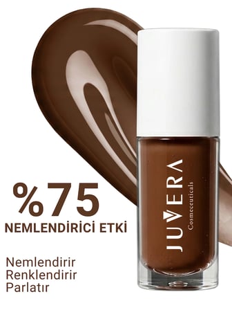 JUVERA  Nemlendirici Etkili Renkli Dudak Parlatıcısı Coffee - Lip Gloss Coffee 3 in 1 - 5 ml