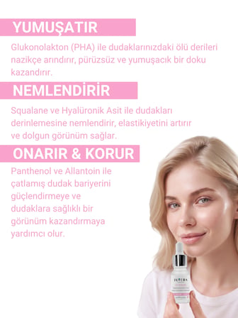 JUVERA  PHA Lip Peeling Yenileyici ve Pürüzsüzleştirici Dudak Serumu 10 ml