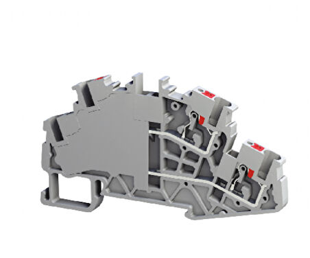 Tbloc PFT 4 2P GRİ Push-İn Çok Katlı Klemens 4mm 10'lu Paket