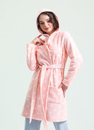 Magic Form Düz Pembe Kadın Sabahlık 35252